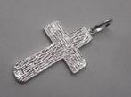 Prachtig zilveren kruis hanger unisex nr.803, Verzenden, Zo goed als nieuw, Kruis of Symbool, Zilver