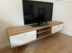 Tv meubel wit en licht eiken - Goede staat, Ophalen, Gebruikt, 150 tot 200 cm, Minder dan 100 cm