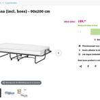 Malpensa opvouw bed 90x200 met matras, Ophalen, 85 tot 100 cm, Zo goed als nieuw, Matras