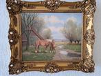 Schilderij W.J.Albert, Paard met veulen - "Good Companions"., Antiek en Kunst, Ophalen