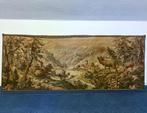 Antieke gobelin / wandtapijt met romantisch berglandschap, Antiek en Kunst, Ophalen