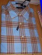 SALE* Blauw/bruin geruit GANT overhemd maat M *NieuW* a, Kleding | Heren, Overhemden, Blauw, GANT, Nieuw, Halswijdte 39/40 (M)