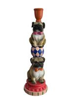 Kaarsenstandaard circus katten of honden, Overige materialen, Kwastje-over-Kastje, Nieuw, Ophalen of Verzenden