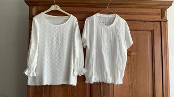 🍀2  leuke basic blousje per st.6,50  samen 10,00 beschikbaar voor biedingen