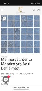 Mozaïek Tegels 5x5 cm - Keramisch Italiaans blauw mat, Doe-het-zelf en Verbouw, Tegels, Ophalen, Nieuw, Minder dan 20 cm, Minder dan 20 cm