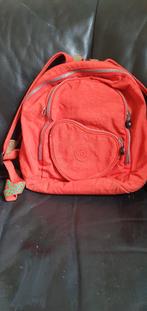 Kipling oranje/rood rugzakje 3vaks met hartje, Kipling, Ophalen of Verzenden, Zo goed als nieuw