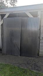 Gebruikte openslaande houten garagedeuren, Doe-het-zelf en Verbouw, Deuren en Horren, Gebruikt, Garagedeur, Ophalen, Hout