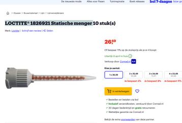 Loctite 1826921 statische menger beschikbaar voor biedingen