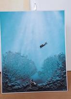 3D muurdecoratie duikers schatkist koraal (101x81x7 cm), Ophalen, Zo goed als nieuw