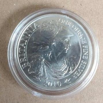 1 oz Silver Britannia munt uit 2010 Queen Elizabeth UK beschikbaar voor biedingen