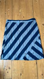 Grijs met blauw gestreepte rok van La Ligna maat 44, Nieuw, Blauw, Maat 42/44 (L), Knielengte