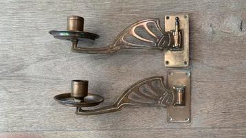 Art Deco wand kandelaars, piano kandelaars beschikbaar voor biedingen