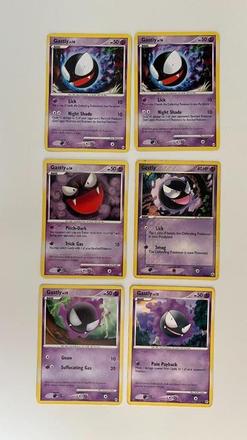 Verschillende Gastly Pokemon kaarten beschikbaar voor biedingen
