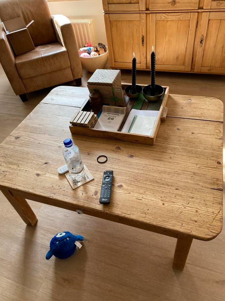 Oude Grenen Salontafel - Karaktervol, Antiek en Kunst, Antiek | Meubels | Tafels, Ophalen