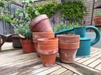 Vintage Terra Cotta Bloempotjes, Tuin en Terras, Bloempotten, Gebruikt, Rond, Tuin, Ophalen of Verzenden