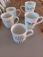 Riviera maison mokken kopjes, Ophalen, Keramiek, Zo goed als nieuw, Effen