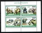 togo 2010 pf blok olifanten elephants wildlife zoogdieren, Ophalen of Verzenden, Postfris, Dier of Natuur
