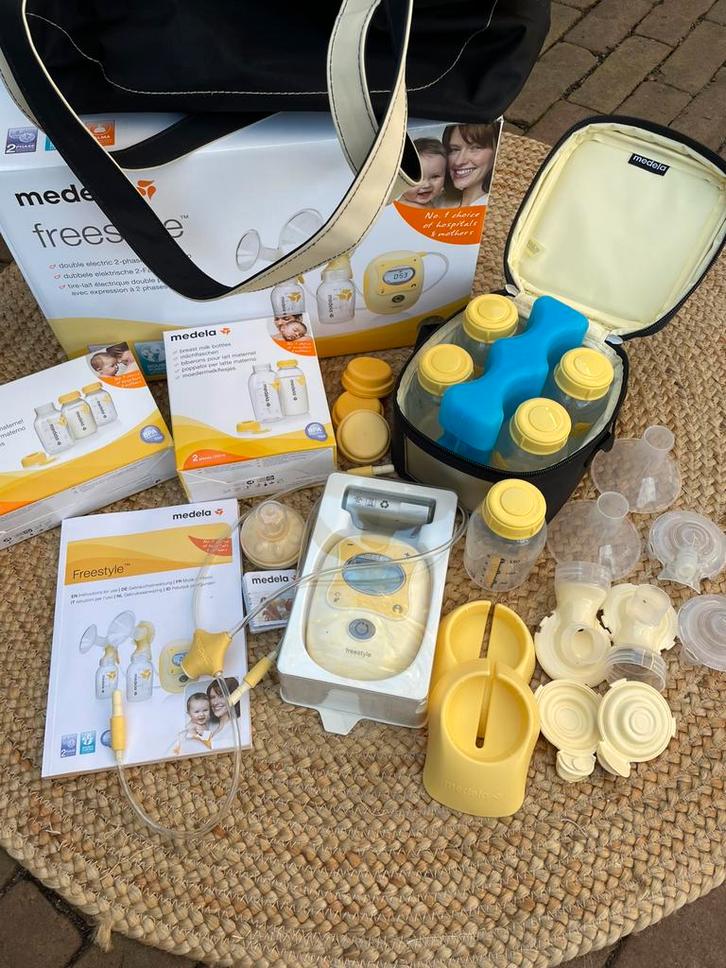 Medela dubbele borstkolf freestyle, Kinderen en Baby's, Babyvoeding en Toebehoren, Gebruikt, Borstkolf, Ophalen of Verzenden