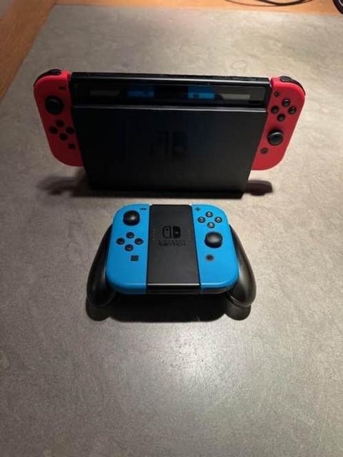 Nintendo switch + spellen en accessoires, Spelcomputers en Games, Spelcomputers | Nintendo Switch, Zo goed als nieuw, Switch Original