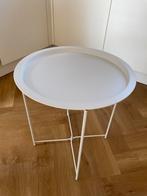 Bijzettafel vd action wit, Huis en Inrichting, Tafels | Bijzettafels, 45 tot 60 cm, Minder dan 55 cm, Metaal of Aluminium, Rond
