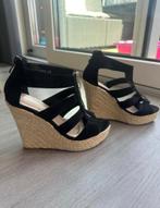 Sleehakken met rits, Zwart, Zo goed als nieuw, Kayla, Sandalen of Muiltjes