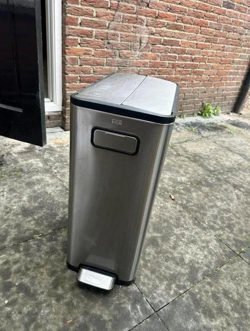 Eko pedaalemmer, Huis en Inrichting, Woonaccessoires | Prullenbakken, Zo goed als nieuw, Rvs, Verzenden