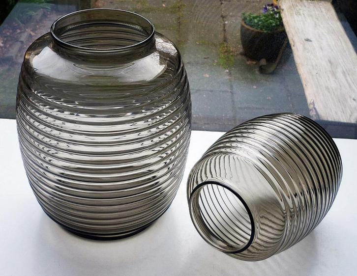Antieke / Oude A D Copier Vaas - Ringenvaas Ribbelvaas, Antiek en Kunst, Antiek | Vazen, Ophalen of Verzenden