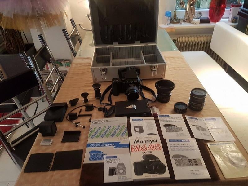 Mamiya M645 Super, Audio, Tv en Foto, Fotocamera's Analoog, Zo goed als nieuw, Spiegelreflex, Overige Merken, Ophalen of Verzenden