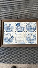 Antieke tegel scilderij De Leidsche Fles Handpainted, Antiek en Kunst, Antiek | Wandborden en Tegels, Ophalen of Verzenden