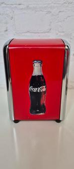 Vintage, metalen Coca-Cola servetten houder, Ophalen of Verzenden, Gebruikt, Gebruiksvoorwerp