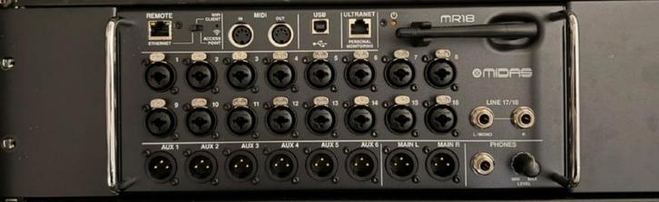 Midas MR18, Muziek en Instrumenten, Mengpanelen, Zo goed als nieuw, 10 tot 20 kanalen, Ophalen of Verzenden