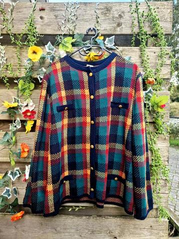 Super retro vintage geblokt schotse stijl vest beschikbaar voor biedingen