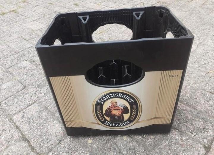 Franziskaner Weissbier Duitse bierkrat krat decoratie, Verzamelen, Biermerken, Gebruikt, Overige merken, Ophalen of Verzenden