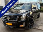 Cadillac Escalade 6.2 V8 Premium 450PK ESV Platinum 7p 5xTV, Auto's, Zwart, Bedrijf, Vierwielaandrijving, SUV of Terreinwagen