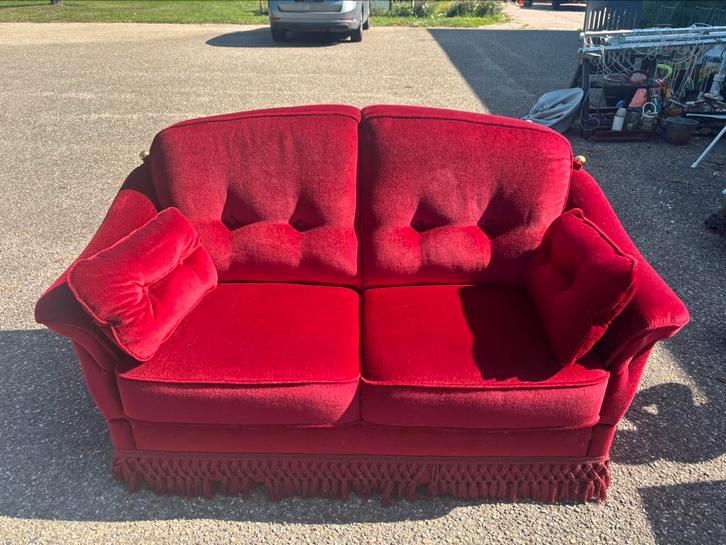 Retro boudoir bank velvet, Huis en Inrichting, Banken | Bankstellen, Zo goed als nieuw, Tweepersoons, 150 tot 200 cm, 75 tot 100 cm