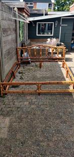 Retro, vintage jaren 70  2 persoons bamboebed., Huis en Inrichting, Slaapkamer | Bedden, Ophalen, Tweepersoons, Zo goed als nieuw