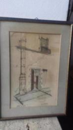 bijzondere tekening K.J. Aanstoot Bavo Haarlem 1943., Antiek en Kunst, Ophalen