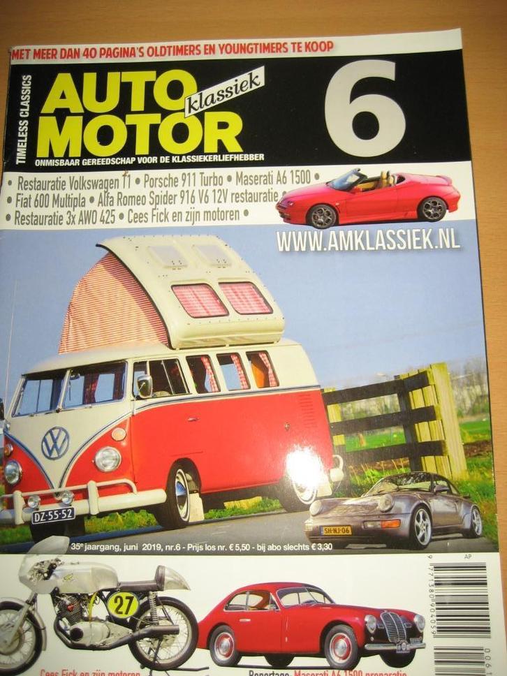 AMK 2019 6 Volkswagen T1 Camper Maserati A6 1500 Alfa 916 V6, Boeken, Auto's | Folders en Tijdschriften, Gelezen, Overige merken