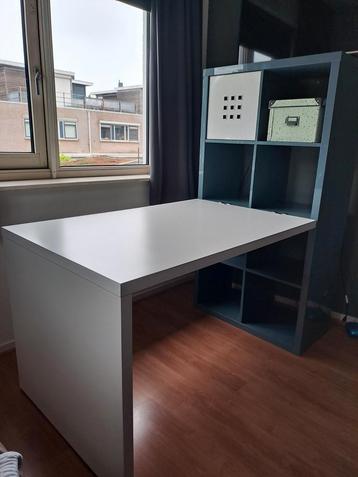 Ikea Kallax bureau met kast glanzend groen/grijs beschikbaar voor biedingen