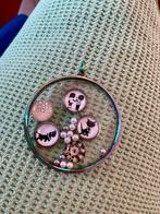 Floating Locket van rvs, in chroomkleuren, met inhoud, Overige materialen, Nieuw, Ophalen of Verzenden, Overige kleuren