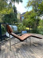 Chaise longue Lounge chair leder jaren 70 design, Huis en Inrichting, Banken | Sofa's en Chaises Longues, Ophalen, Gebruikt, Eenpersoons