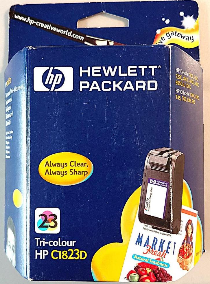 HP 23 (C1823D) inktcartridge kleur (origineel) Nieuw, Computers en Software, Printerbenodigdheden, Nieuw, Cartridge, Ophalen of Verzenden