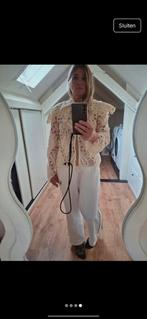 Exclusieve kanten blouse 3x gedragen, Kleding | Dames, Ophalen of Verzenden, Zo goed als nieuw, Zwart