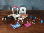 Schleich paarden met (incomplete) stal., Ophalen of Verzenden, Gebruikt