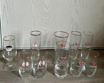 10 Breda 3 hoefijzers bierglazen beschikbaar voor biedingen