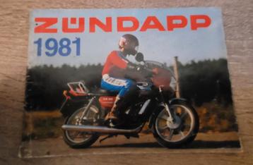 Zundapp Kalenderboekje Duits 1981 beschikbaar voor biedingen