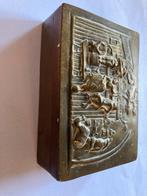 Antieke Bronzen Sigarettenkoker met Reliëf Utrecht 1735, Ophalen of Verzenden, Brons