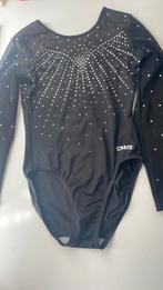 Zwart glitter turnpakje met gaasmouw • Craze, Zwart, Ophalen of Verzenden, Zo goed als nieuw, Turnpak(je)