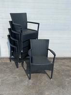 15 stuks zwarte horeca Wicker terras stoelen, stapelbaar