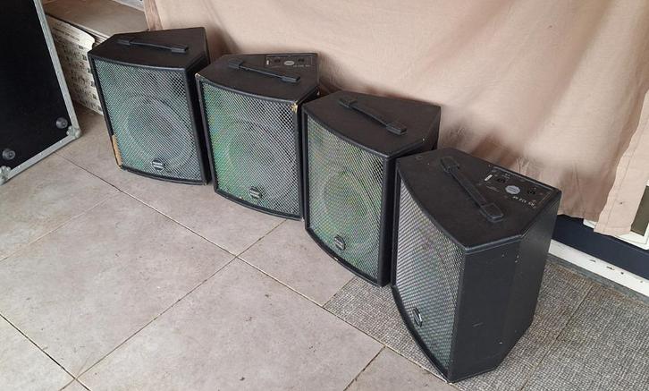 Power Works RS122M + RS122MA, Audio, Tv en Foto, Luidsprekers, Gebruikt, Front, Rear of Stereo speakers, 120 watt of meer, Overige merken